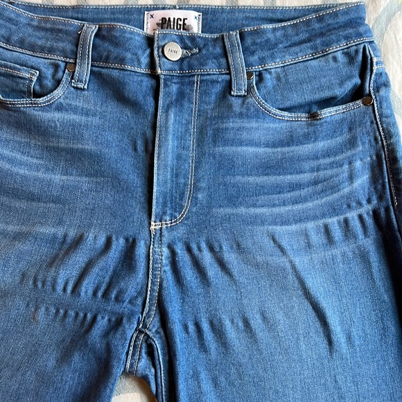 PAIGE Women’s Size 29 HOXTON ANKLE RAW HEM SKINNY JEAN - ALYESKA* High Waisted - Picture 5 of 16